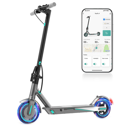 OOK-TEK V8 Electric Scooter 350W Foldable Adult, 30km/h Top Speed, 33km Range - App Control