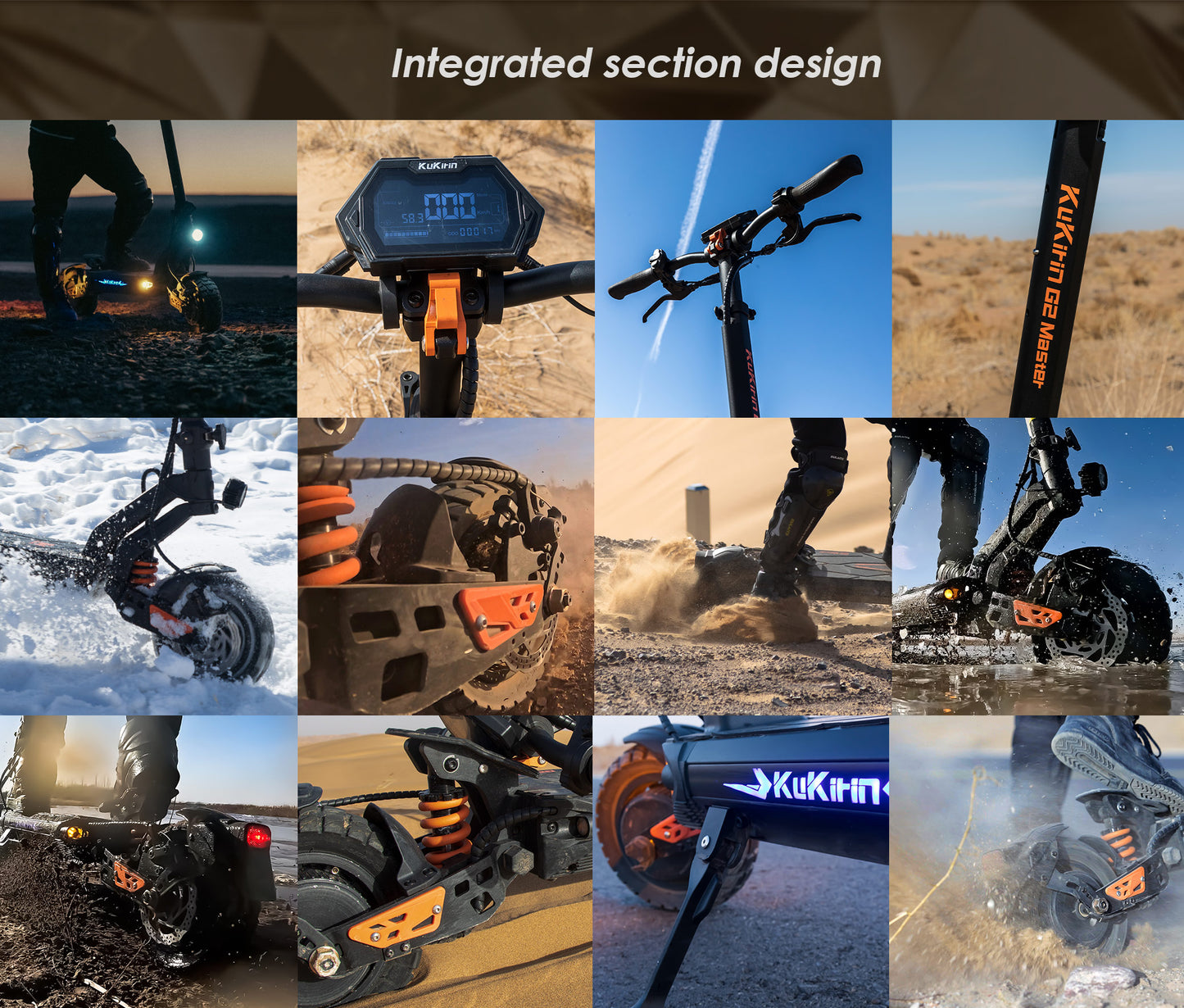 KuKirin G2 Master Electric Scooter – 2000W Motor, 60 km/h Speed, 70-80 km Range, 52V 8Ah Battery, Suspension, Foldable & Waterproof E-Scooter for Adults, City & Off-Road Commuting