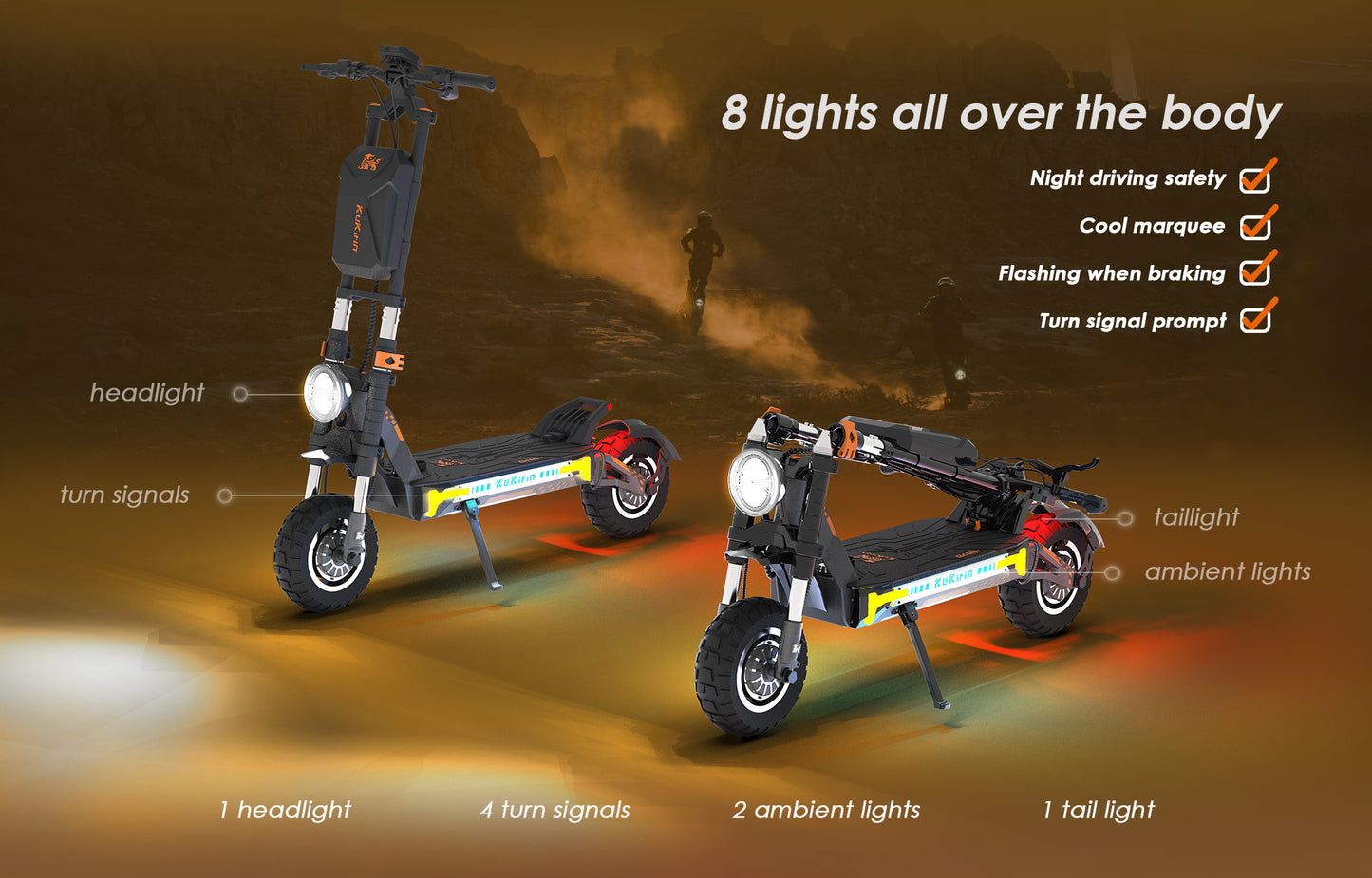 KuKirin G4 Max Electric Scooter – 3200W Motor, 86 km/h Speed, 95 km Long Distance Travel Range, 60V 35,2Ah Battery, Suspension, Foldable & Waterproof E-Scooter for Adults
