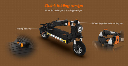KuKirin G4 Max Electric Scooter – 3200W Motor, 86 km/h Speed, 95 km Long Distance Travel Range, 60V 35,2Ah Battery, Suspension, Foldable & Waterproof E-Scooter for Adults