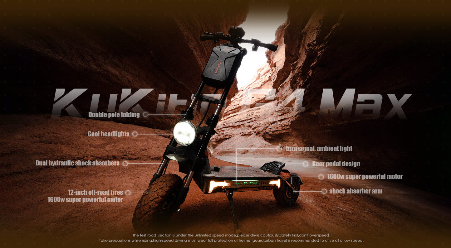 KuKirin G4 Max Electric Scooter – 3200W Motor, 86 km/h Speed, 95 km Long Distance Travel Range, 60V 35,2Ah Battery, Suspension, Foldable & Waterproof E-Scooter for Adults