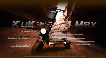 KuKirin G4 Max Electric Scooter – 3200W Motor, 86 km/h Speed, 95 km Long Distance Travel Range, 60V 35,2Ah Battery, Suspension, Foldable & Waterproof E-Scooter for Adults