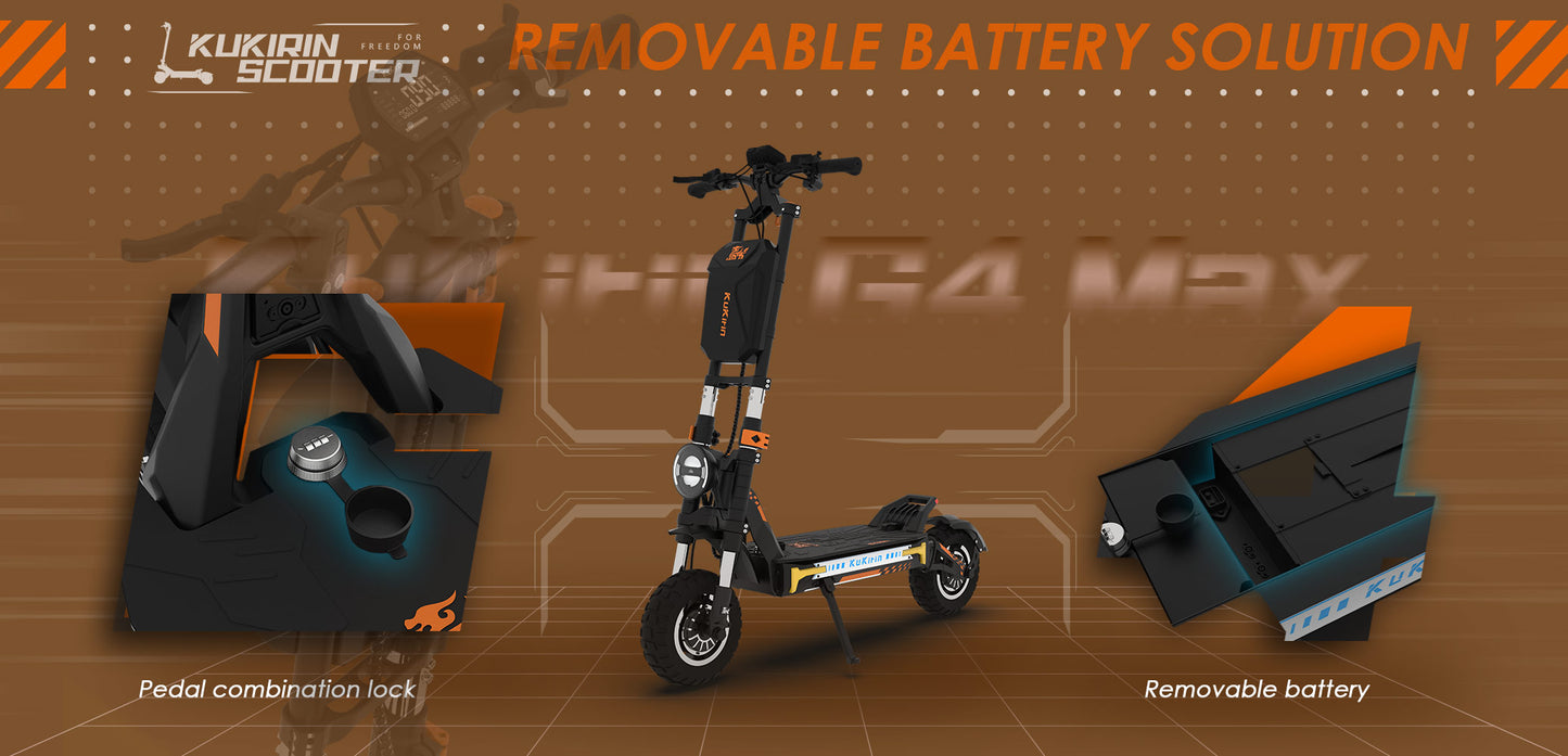 KuKirin G4 Max Electric Scooter – 3200W Motor, 86 km/h Speed, 95 km Long Distance Travel Range, 60V 35,2Ah Battery, Suspension, Foldable & Waterproof E-Scooter for Adults