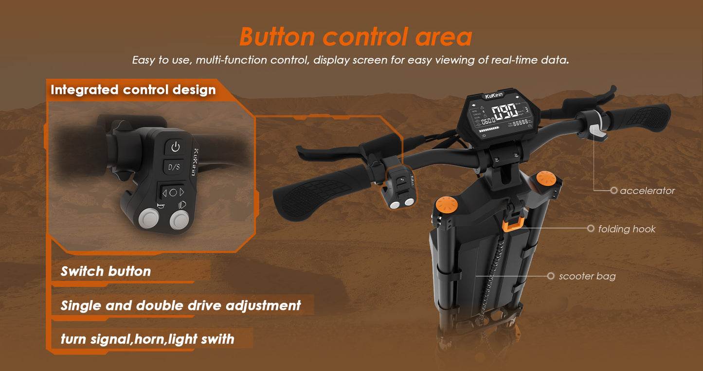 KuKirin G4 Max Electric Scooter – 3200W Motor, 86 km/h Speed, 95 km Long Distance Travel Range, 60V 35,2Ah Battery, Suspension, Foldable & Waterproof E-Scooter for Adults