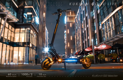 KuKirin G2 Master Electric Scooter – 2000W Motor, 60 km/h Speed, 70-80 km Range, 52V 8Ah Battery, Suspension, Foldable & Waterproof E-Scooter for Adults, City & Off-Road Commuting