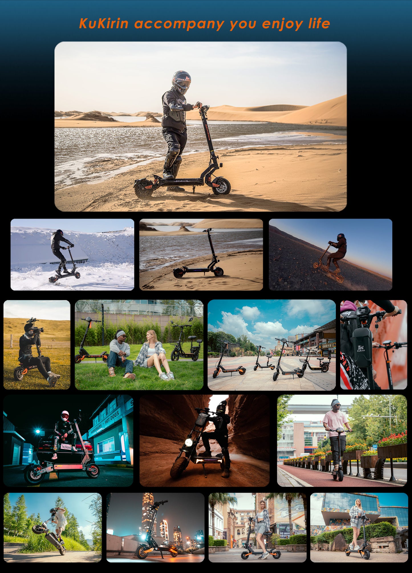 KuKirin G2 Master Electric Scooter – 2000W Motor, 60 km/h Speed, 70-80 km Range, 52V 8Ah Battery, Suspension, Foldable & Waterproof E-Scooter for Adults, City & Off-Road Commuting
