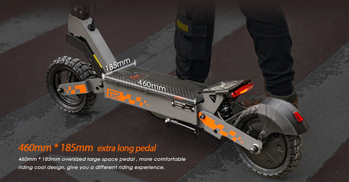 KuKirin G2 Electric Scooter With Seat – 800W Motor, 45 km/h Max Speed, 55 km Long Range, 48V 15Ah Battery, Dual Suspension, Foldable & IP54 Waterproof E-Scooter for Adults