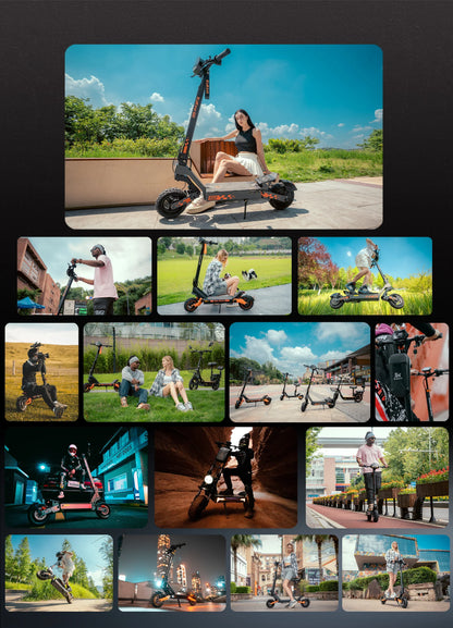 KuKirin G2 Electric Scooter With Seat – 800W Motor, 45 km/h Max Speed, 55 km Long Range, 48V 15Ah Battery, Dual Suspension, Foldable & IP54 Waterproof E-Scooter for Adults