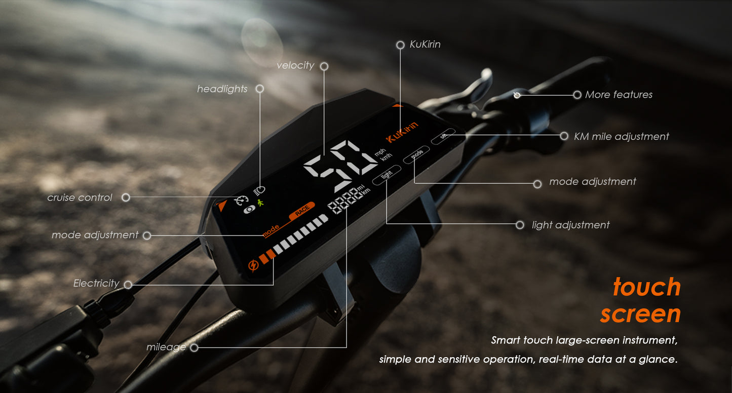 KuKirin G3 Electric Scooter – 1200W Motor, 50 km/h Speed, 60 km Long Distance Travel Range, 52V 18Ah Battery, Suspension, Foldable & Waterproof E-Scooter for Adults