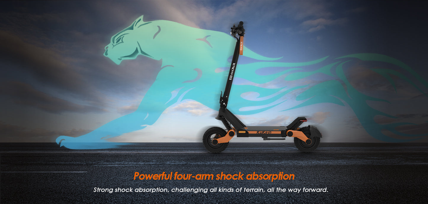 KuKirin G3 Electric Scooter – 1200W Motor, 50 km/h Speed, 60 km Long Distance Travel Range, 52V 18Ah Battery, Suspension, Foldable & Waterproof E-Scooter for Adults
