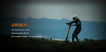 KuKirin G3 Pro Electric Scooter – 2400W Motor, 65 km/h Speed, 80 km Long Distance Travel Range, 52V 23Ah Battery, Suspension, Foldable & Waterproof E-Scooter for Adults