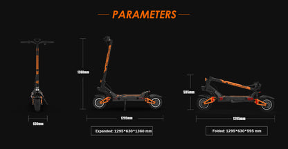 KuKirin G3 Pro Electric Scooter – 2400W Motor, 65 km/h Speed, 80 km Long Distance Travel Range, 52V 23Ah Battery, Suspension, Foldable & Waterproof E-Scooter for Adults